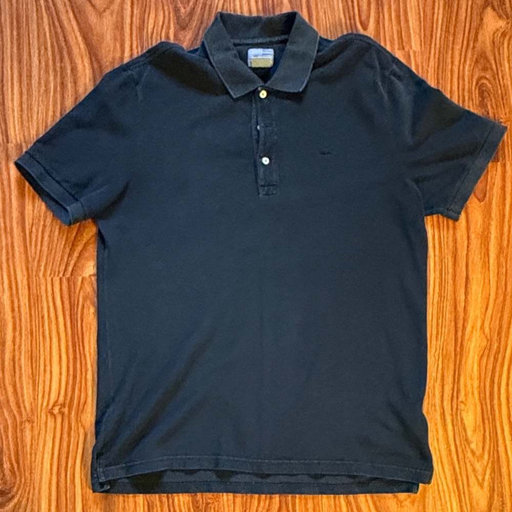 Men's Black Lacoste Vintage Wash Polo Shirt